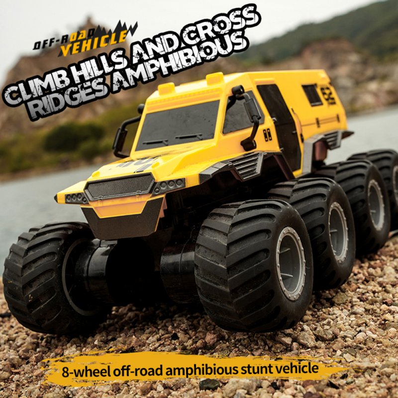 Q137 8-Wheel 2.4g Amphibious Off-Road Climbing Remote Control Car for Children RC Toy Car Birthday Gift 