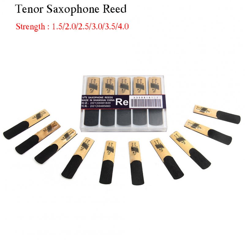 10pcs Saxophone Reed Set with Strength 1.5/2.0/2.5/3.0/3.5/4.0 for Tenor Sax Reed  