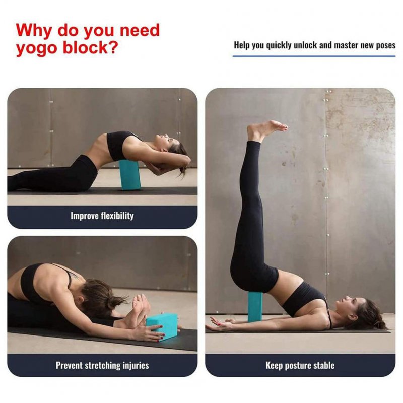 Premium Yoga Blocks Lightweight Non-slip Eva Foam Blocks Yoga Accessories Training Exercise Fitness Tools 