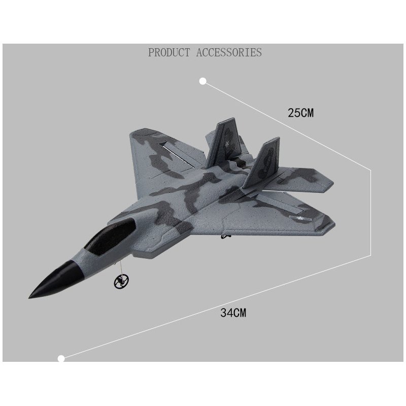 Fx622 2.4G Remote Control Plane Fixed Wing Small F22 Fighter Aircraft Model Toy RC Glider 