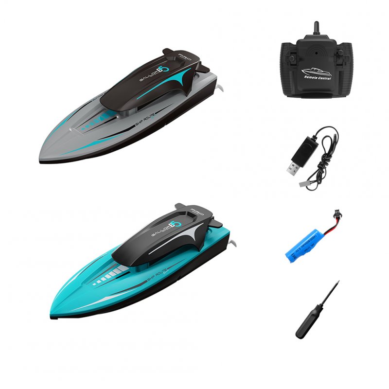 B5 Remote Control Speedboat with Lights 4 Channels Dual Motor 2.4 Ghz Remote Control Boat 