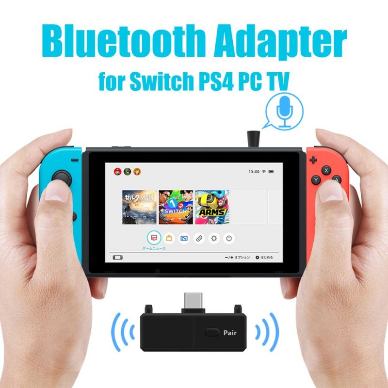 Bluetooth 5.0 Audio Transmitter Adapter EDR A2DP SBC Low Latency for Switch PS4 TV PC USB Type-C Wireless Transmitter 