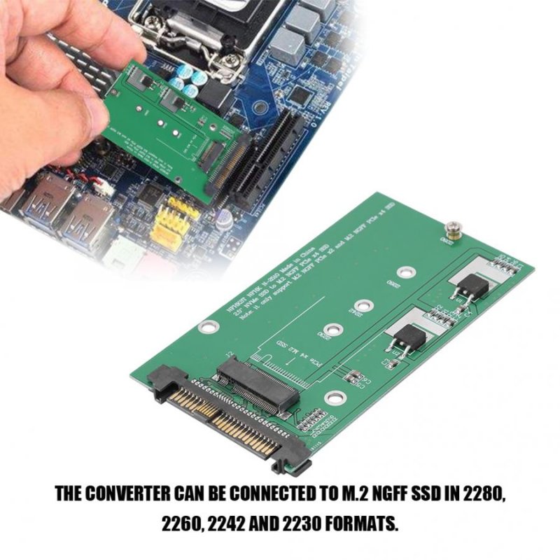 NVME to NGFF key M Converter Expansion Card U.2 to M.2 SFF-8639 PCI-E Adapter Card 