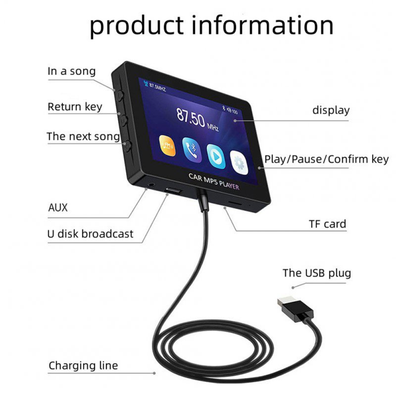 4.3 Inch M6 Car Multimedia Player Bluetooth Transmitter Android Navigation Display M6