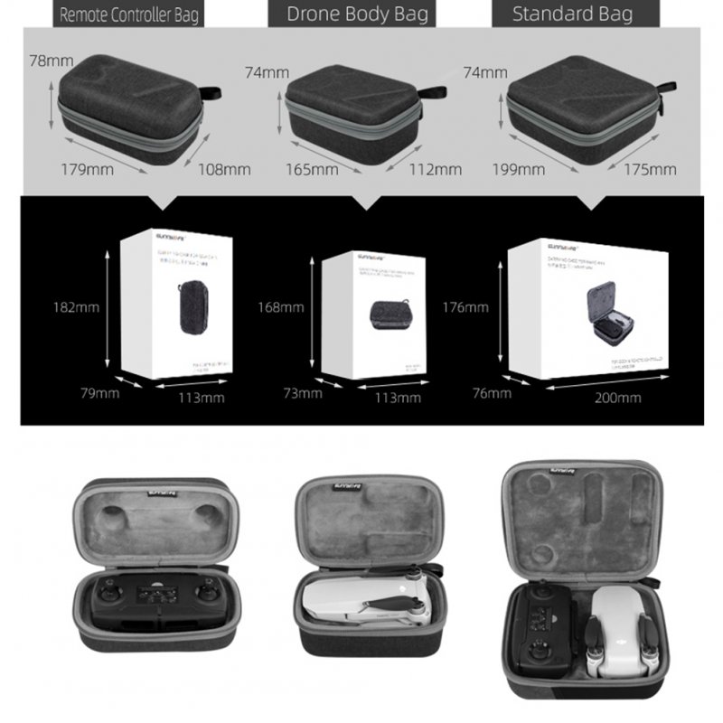 Protective Case for DJI Mavic Mini Drone RC Airplane Storage Bag with Portable Hard Strap for Outdoor Travel 