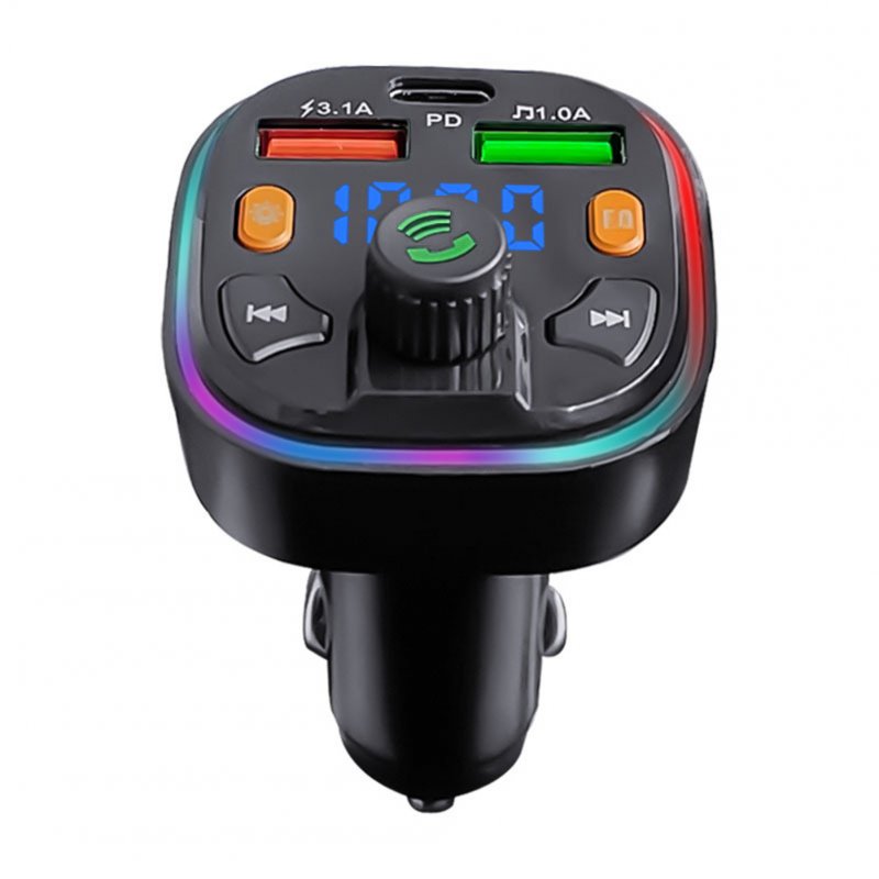 Q5 Car Radio Mp3 Audio Player Bluetooth Hands-free Fm Transmitter Multi-functional Fast Dual Usb Charger 