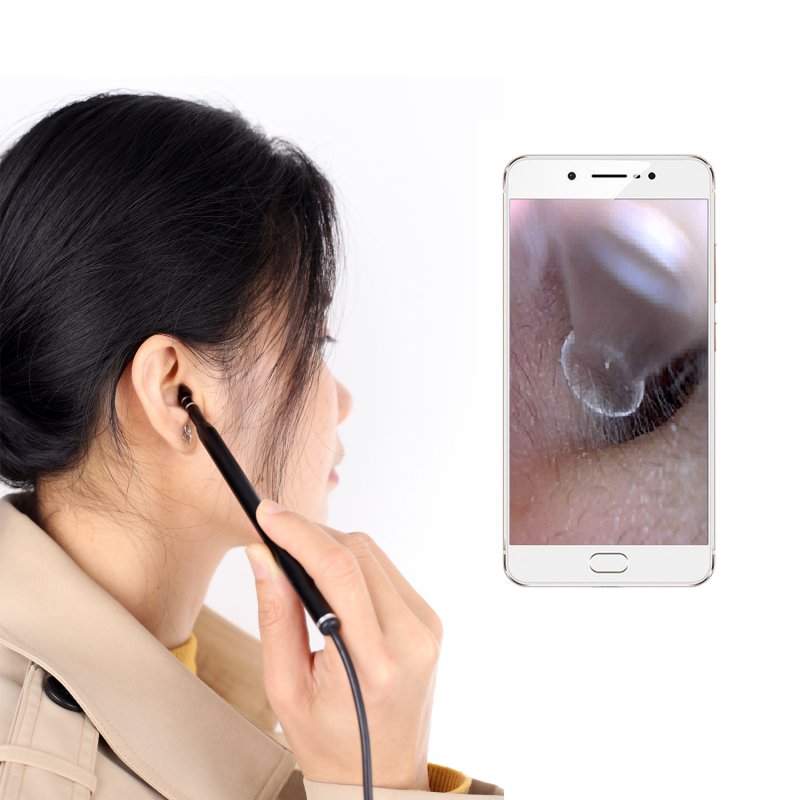 3-in-1 Endoscope Camera Otoscope Ear Nose Mouth Inspection Borescope Camera with 6LEDs Adjustable for Android PC Notebook  