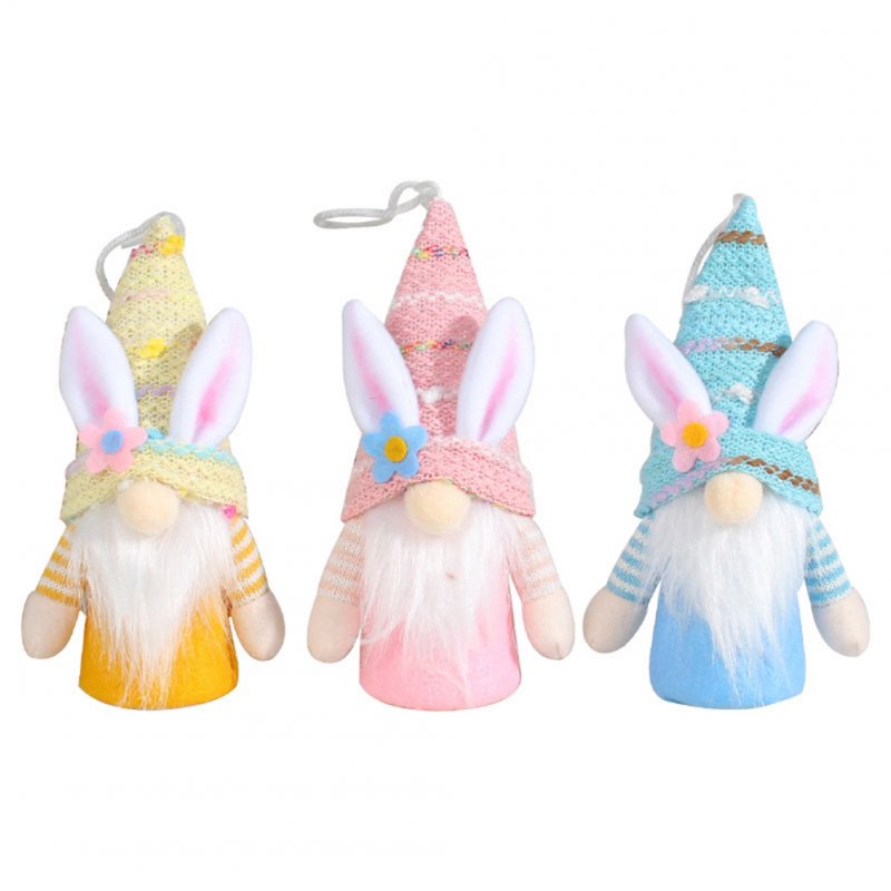 Easter Handmade Faceless Doll Hanging Ornaments With Lights Easter Decoration Supplies Home Decor 