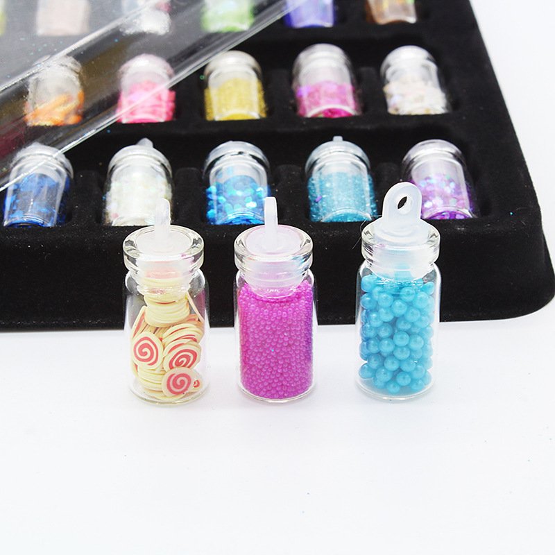 48 Bottles DIY 3D Crystal Nail Art Powder Sequins Glitter Manicure Tips Set Beauty Random Style