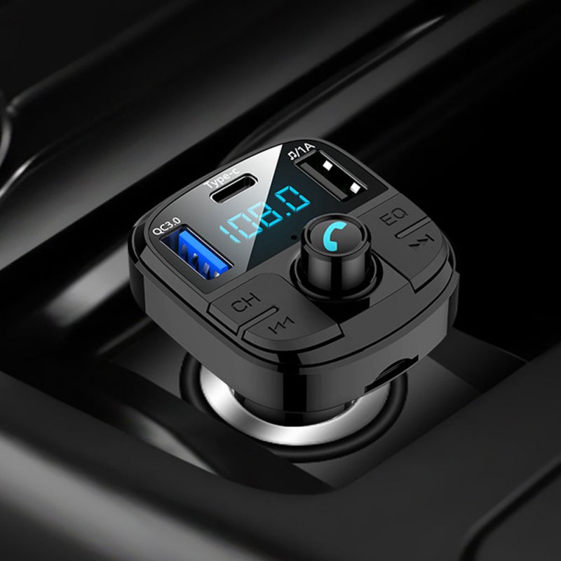 Bt29 Bluetooth-compatible Car  Mp3  Player With Led Frequency Display Qc3.0 Double Usb Car Fast Charger Handsfree Wireless Fm Transmitter 