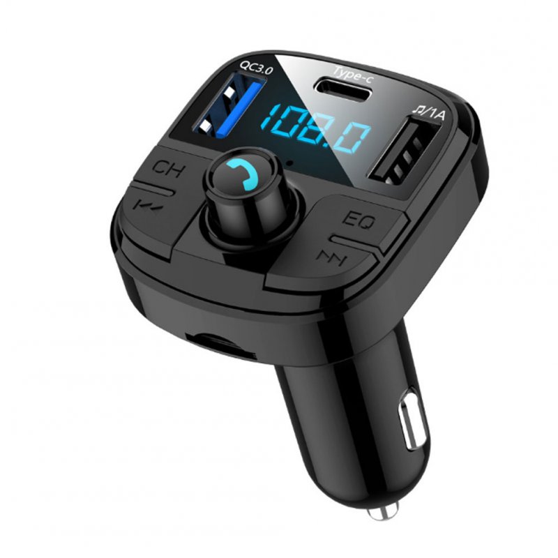 Bt29 Bluetooth-compatible Car  Mp3  Player With Led Frequency Display Qc3.0 Double Usb Car Fast Charger Handsfree Wireless Fm Transmitter 