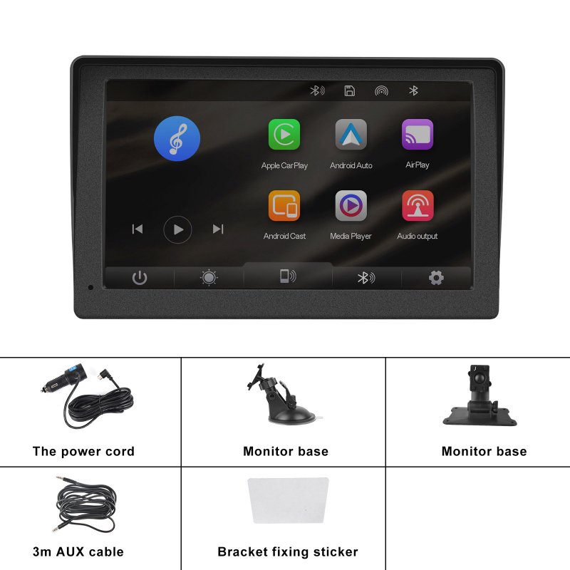 HD 7-inch Car Radio Multimedia Video Player Touch Screen Display for Carplay/android Auto/airplay 