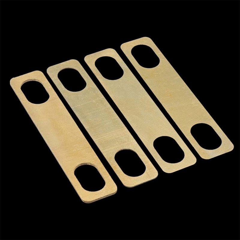 4pcs Guitar Neck Shims 0.2mm 0.5mm 1mm Thickness Brass Shims for Electric Guitar Bass Luthier Tools 