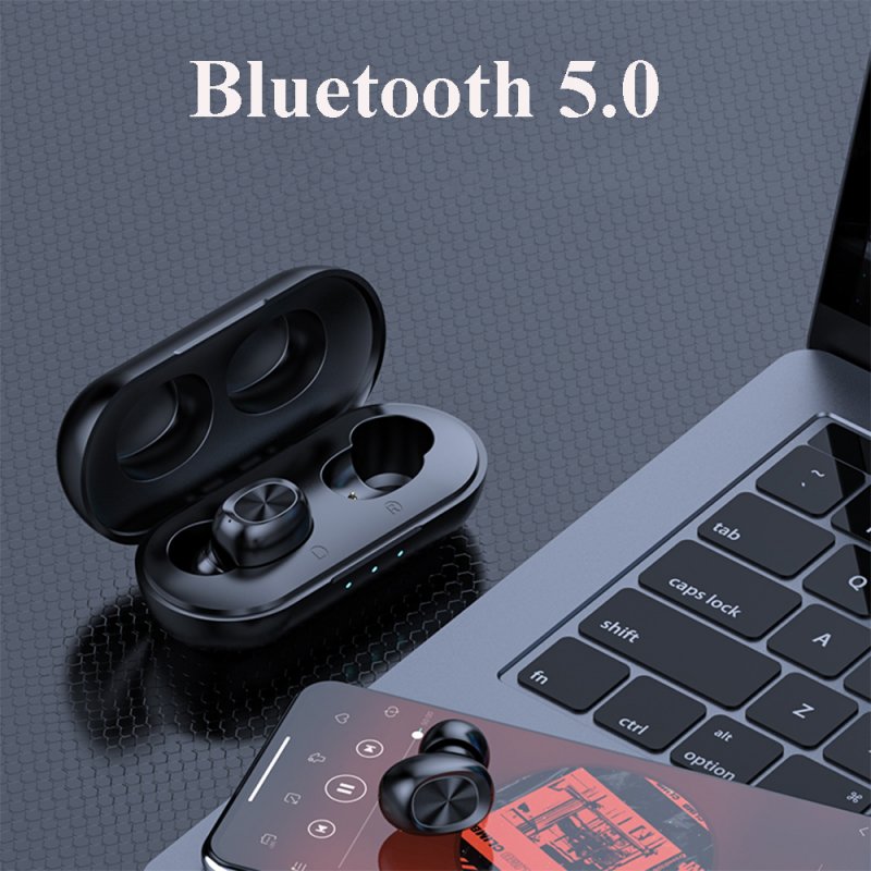 B5 TWS Bluetooth Wireless Earphone 5.0 Touch Control Earbuds Waterproof 9D Stereo Music Headset 