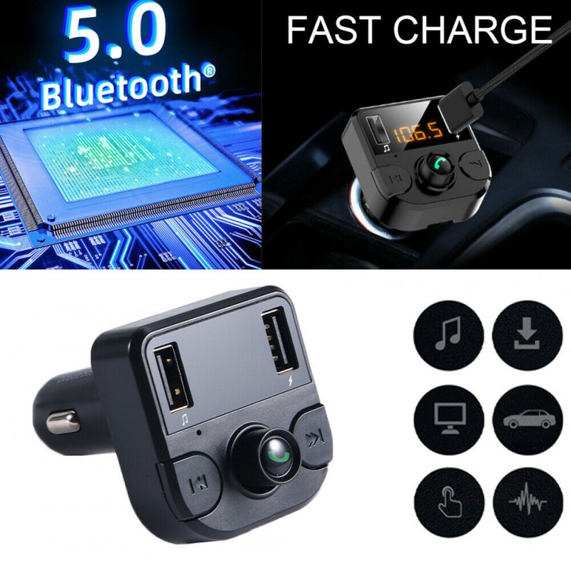 Car Wireless FM Transmitter Bluetooth 5.0 