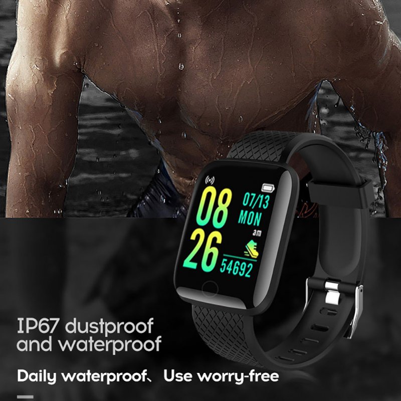 116plus Smart Watch USB Charging D13 Sport Smartwatch Trackers Blood Pressure Heart Rate Monitor 