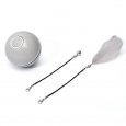 LED Teaser Ball with Replacement Head Electric Cat Toys for Pet gray