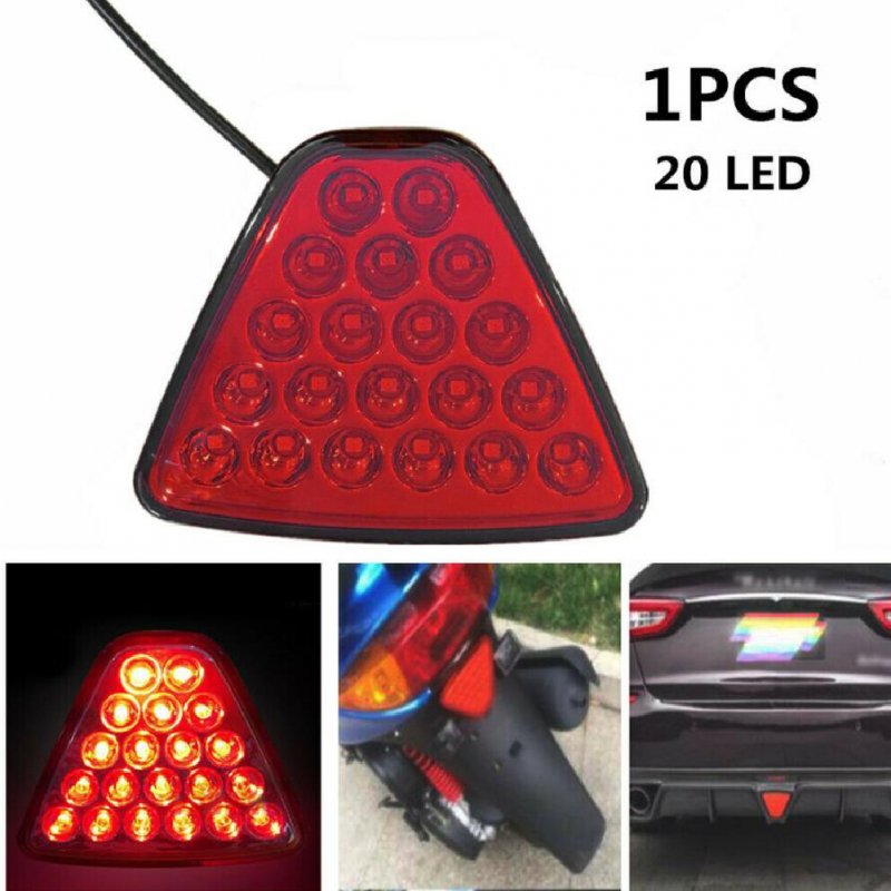 20 LED Car Motorcycle  Trailer Tail Reverse Brake Light Work Lamp Stoplight Bulb Red shell_Driving pilot flash/brake flash