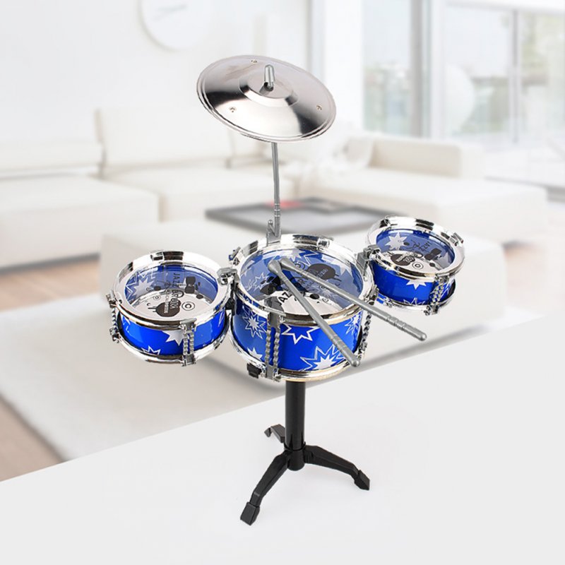 Jazz Drum Set Toy For Kids Musical Instruments Toys Drum Kit With Cymbal Drumsticks Gift For Boys Girls 