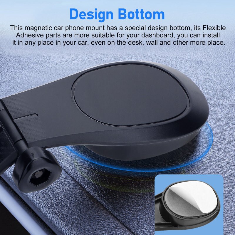 Magnetic Phone Holder Car Mount Windshield Dashboard Multi-functional Navigation Bracket Height Adjustable 