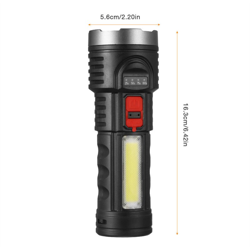 LED Mini Flashlight Torch IP65 Waterproof Usb Rechargeable Super Bright Long Range Outdoor Emergency Lighting Tool 