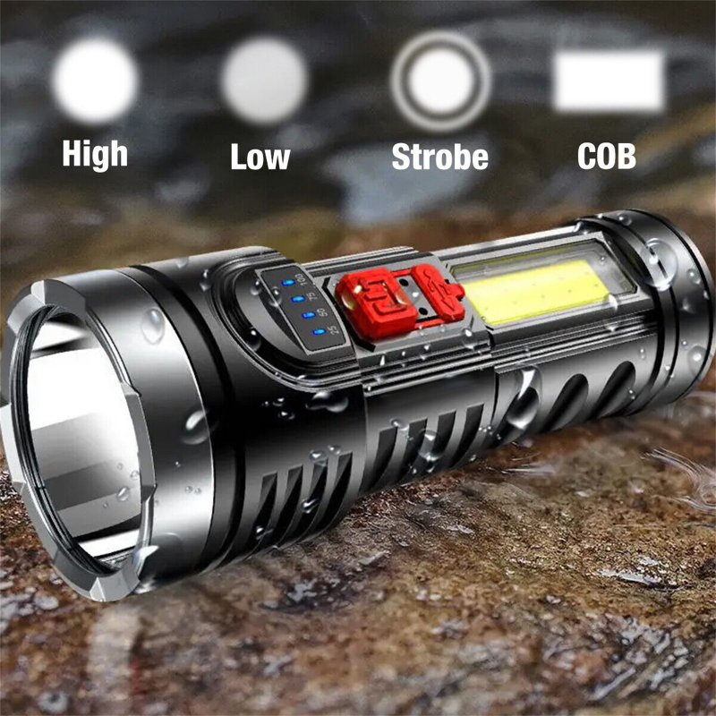 LED Mini Flashlight Torch IP65 Waterproof Usb Rechargeable Super Bright Long Range Outdoor Emergency Lighting Tool 