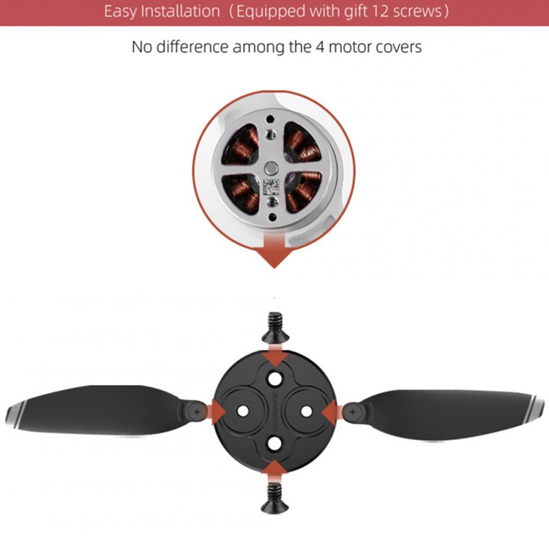 Upgraded Motor Covers Scratch-proof Propellers Block-up Protective Aluminum Alloy Motor Cover for Mavic Mini Drone 