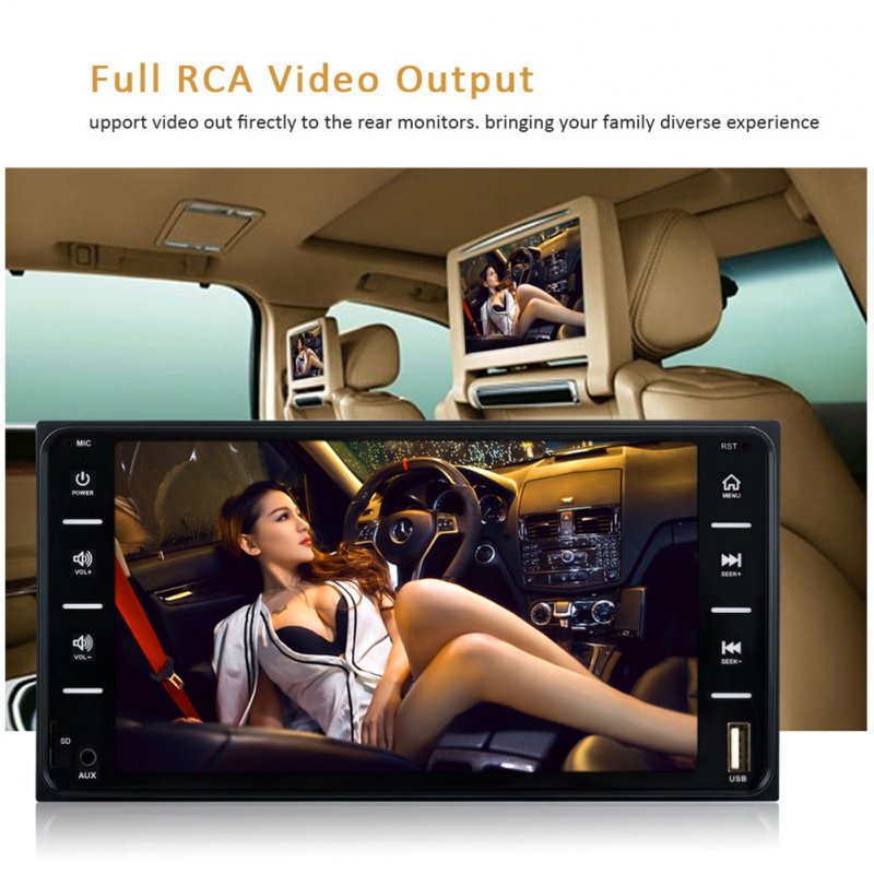 Car Radio 7-inch Audio Radio Multimedia Mp4 Mp5 Player Aux Input Mirror Link Bluetooth for Corolla 