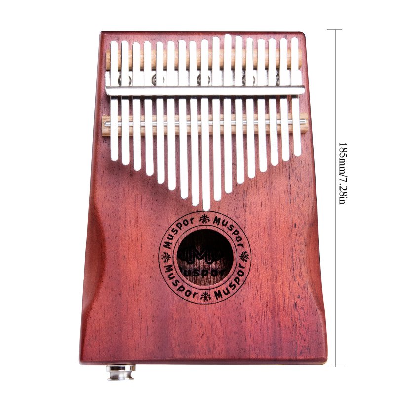 17-Key EQ Kalimba Mahogany Professional Electric Finger Thumb Piano With Bag and Audio Cable 