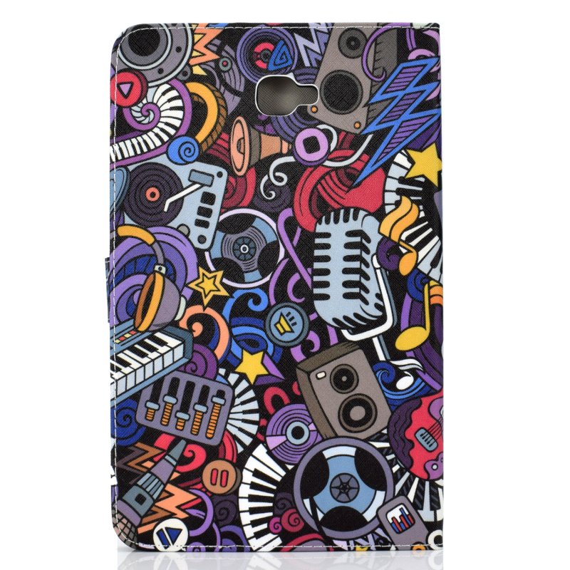 For Samsung T580 PU Laptop Protective Case with Front Snap Color Painted Smart Stay Cover  