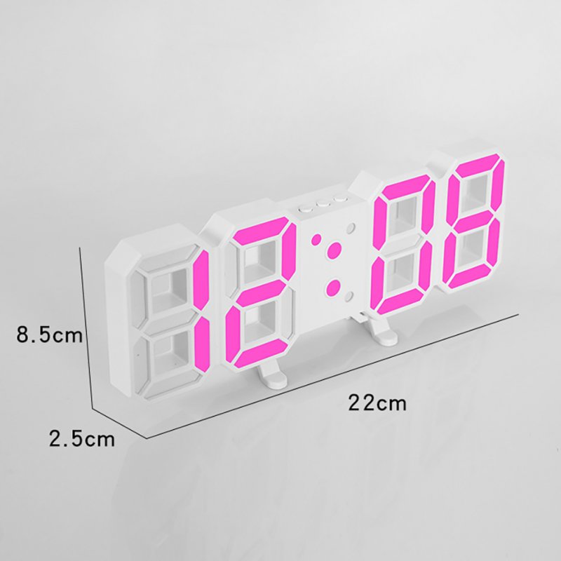 3d Led Digital Wall Clock Electronic Table Clock With Memory Function For Living Room Wall Decor 