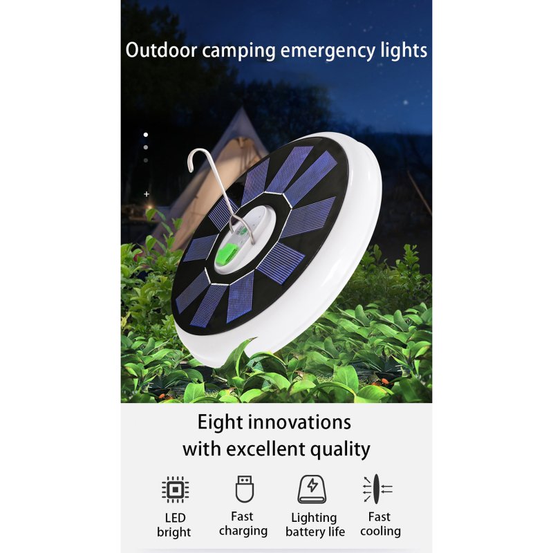 300w Portable 72 Led Solar Camping Lamp With Remote Control Rechargeable Emergency Light Outdoor Tent Lights 