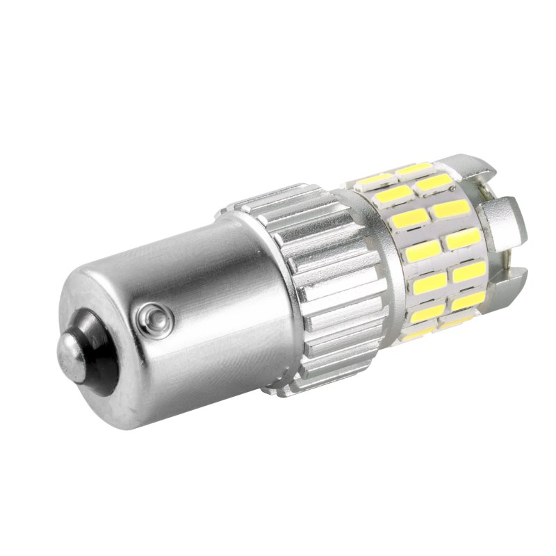 2pcs Fast Heat Disspation Aluminum LED Bulb for Drviaion 1156/1157Canbus Light White light_1156 bau15s py21w