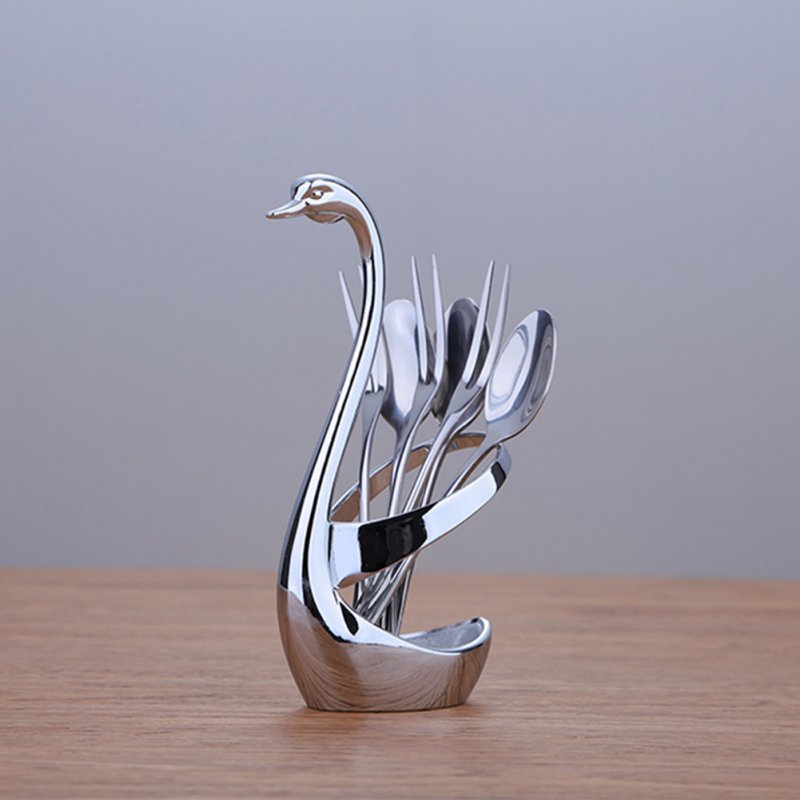 Creative Swan Shape Base Holder Multi-purpose 304 Stainless Steel For Knives Forks Spoons Tableware 