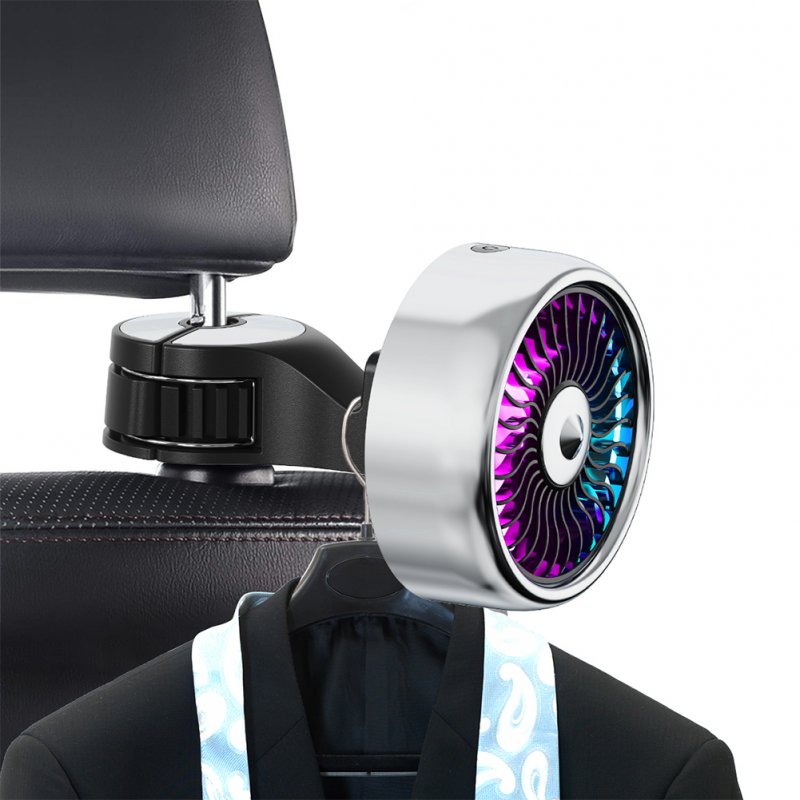 Portable Car Usb Cooling Fan Multi-functional Rear Seat Hook Electric Fan Mini Air Cooler Auto Supplies 