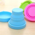 Retractable Folding Silicone Water Cup-Blue