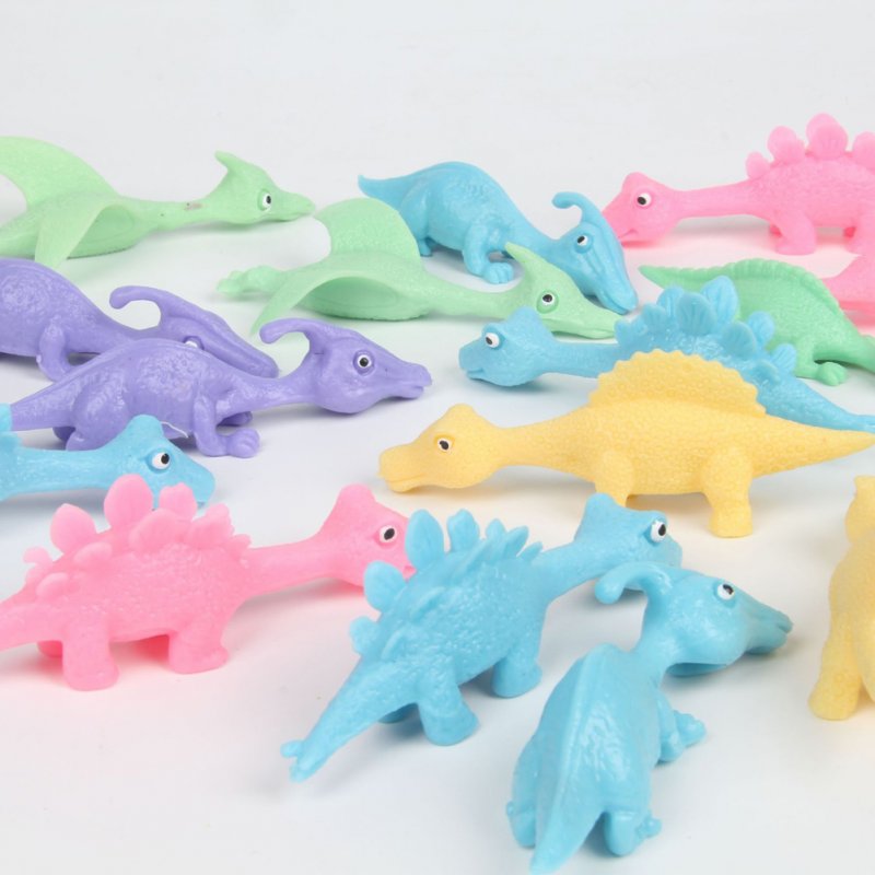 5 Pieces Finger Slingshot Animal Toys Dinosaur Slingshots Stretchable Funny Finger Toys Flying Games For Party Favor 