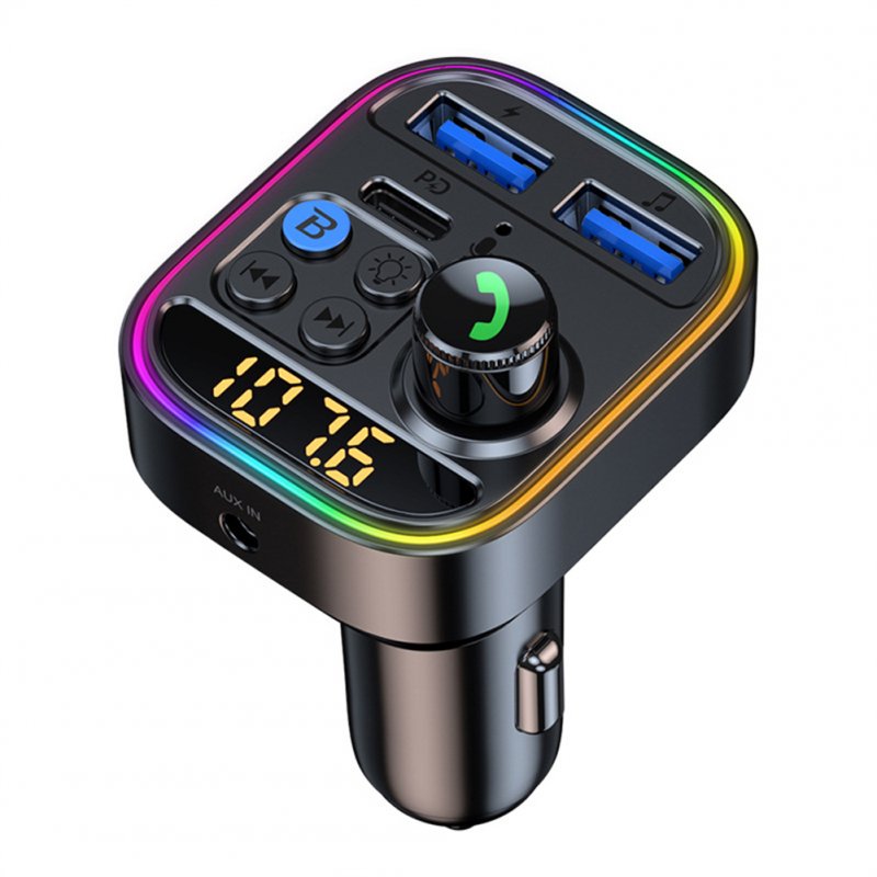T18 FM Transmitter PD30W Fast Charging MP3 Player Wireless Radio Adapter Car Kit Noise Cancelling Hands-Free Call 