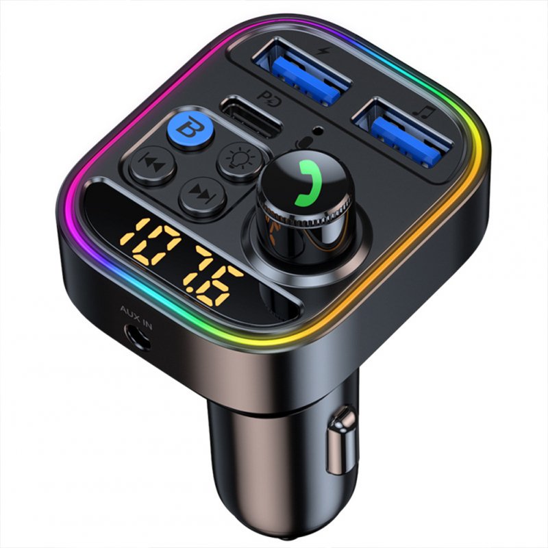 T18 FM Transmitter PD30W Fast Charging MP3 Player Wireless Radio Adapter Car Kit Noise Cancelling Hands-Free Call 