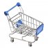 niceeshop TM  Mini Supermarket Handcart Shopping Utility Cart Mode Desk Storage Toy Dark Blue