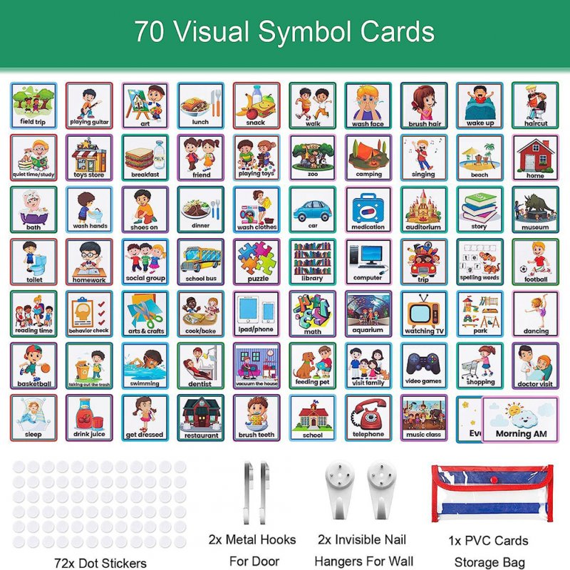 2 in 1 Visual Schedule Chart For Kids Daily Chore Chart Week Schedule For Home School With Routine Cards schedule