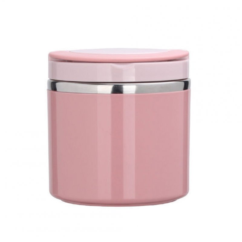 Portable Stainless Steel Breakfast  Cup Soup Bowl Thermal Storage Container Sealed Bento Box With Handle Green_630 ml