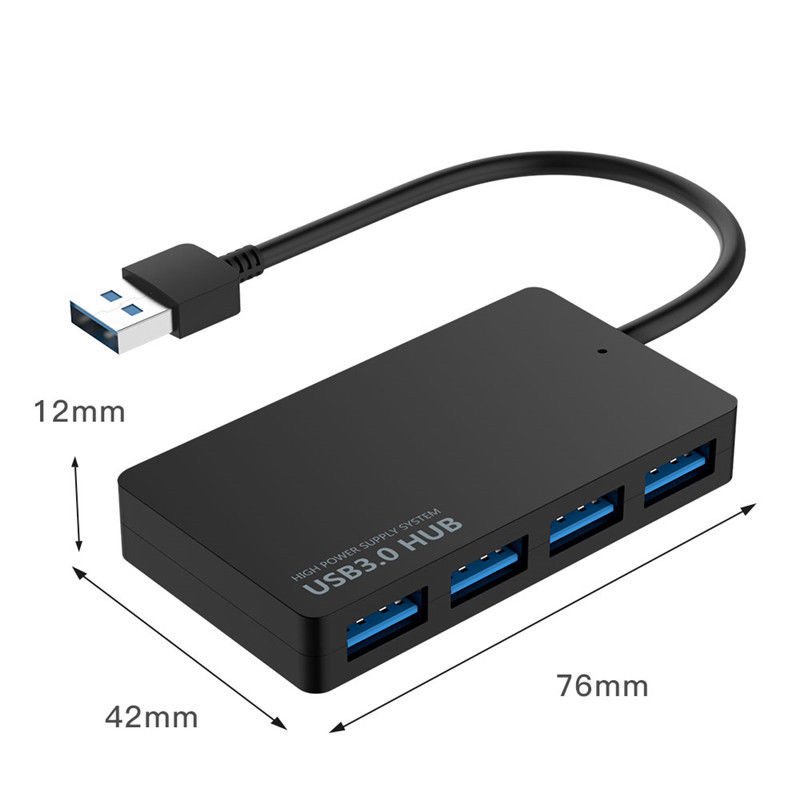 4-Port USB 3.0 HUB Splitter Expansion PC Laptop Cable Adapter  