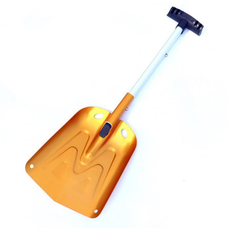 Emergency Snow Shovel 17'' - 25.6'' Adjustable Handle Aluminum Alloy Lightweight Portable Sport Utility Shovel For Snow Camping Garden 