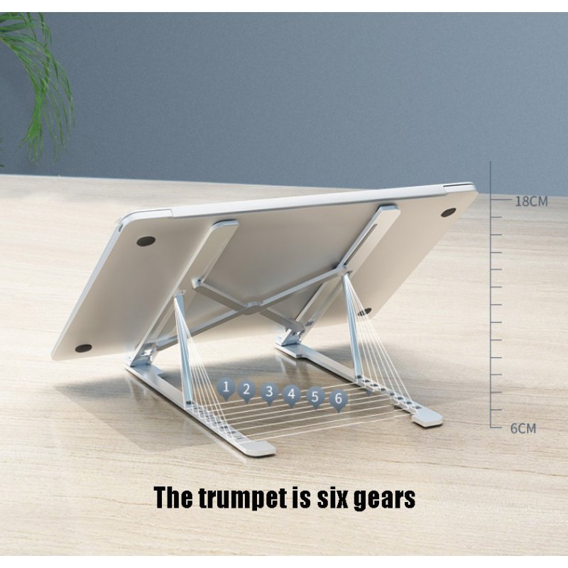 Laptop Stand Portable Adjustable Ventilated Riser Stand for Bed Desk and Sofa Aluminium Holder Ergonomic for Mac Pro/Air/Samsung/Acer/HP/Dell/ASUS  