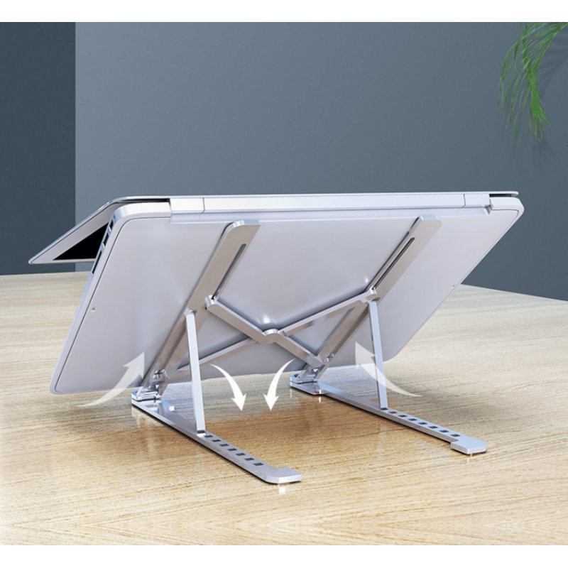 Laptop Stand Portable Adjustable Ventilated Riser Stand for Bed Desk and Sofa Aluminium Holder Ergonomic for Mac Pro/Air/Samsung/Acer/HP/Dell/ASUS  