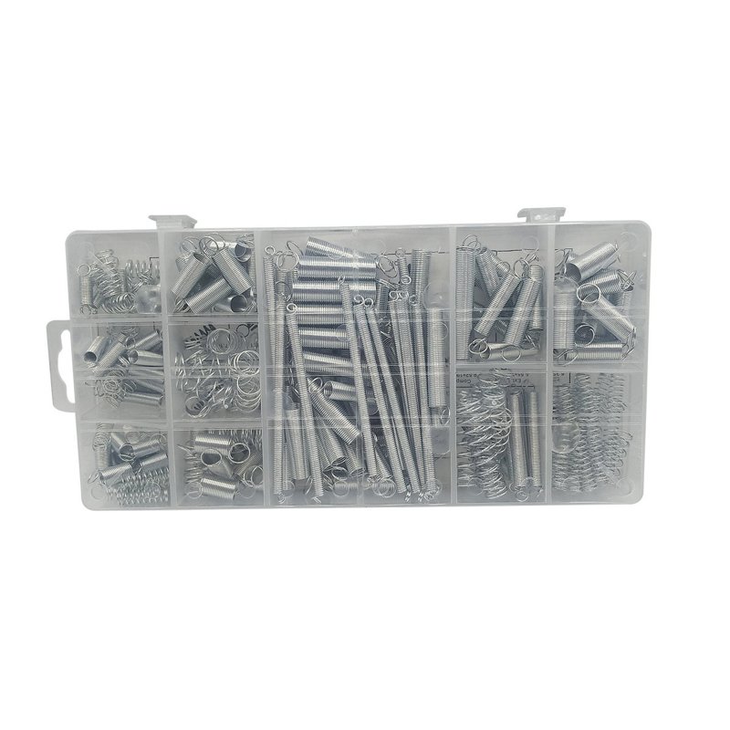 200pcs Compression Extension Spring Assortment Set Steel Metal Tension Springs Replacement Kit