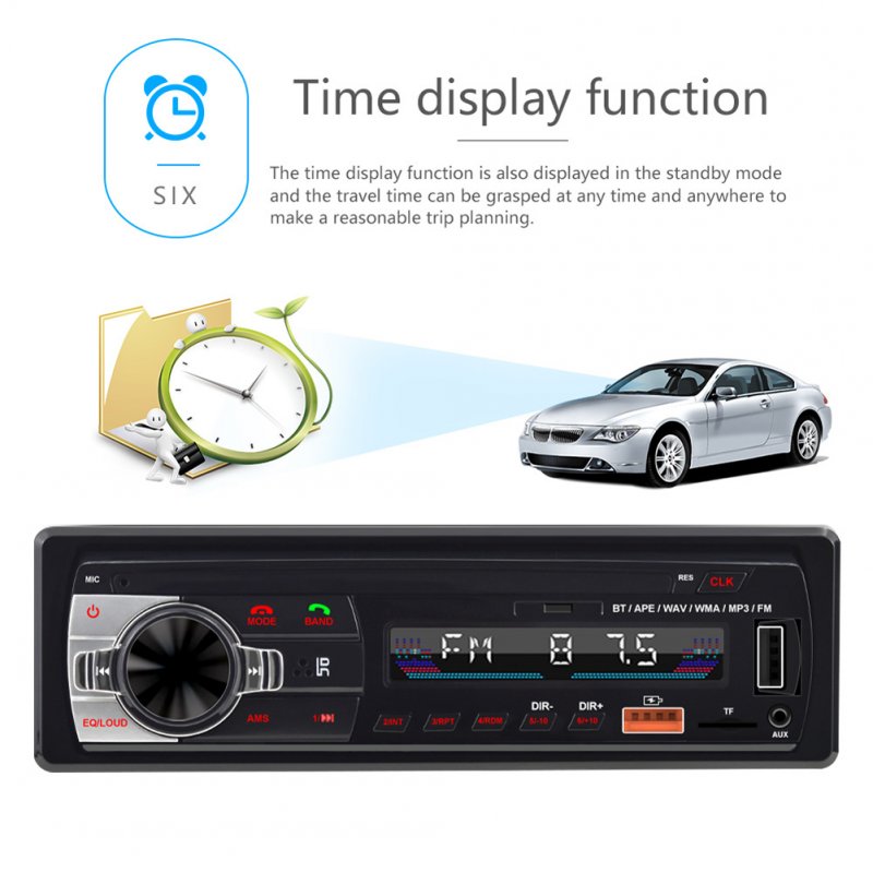 Single Din Car Mp3 Player Stereo Receiver Bluetooth-compatible Hands-free Calling U Disk Player Fm Radio 
