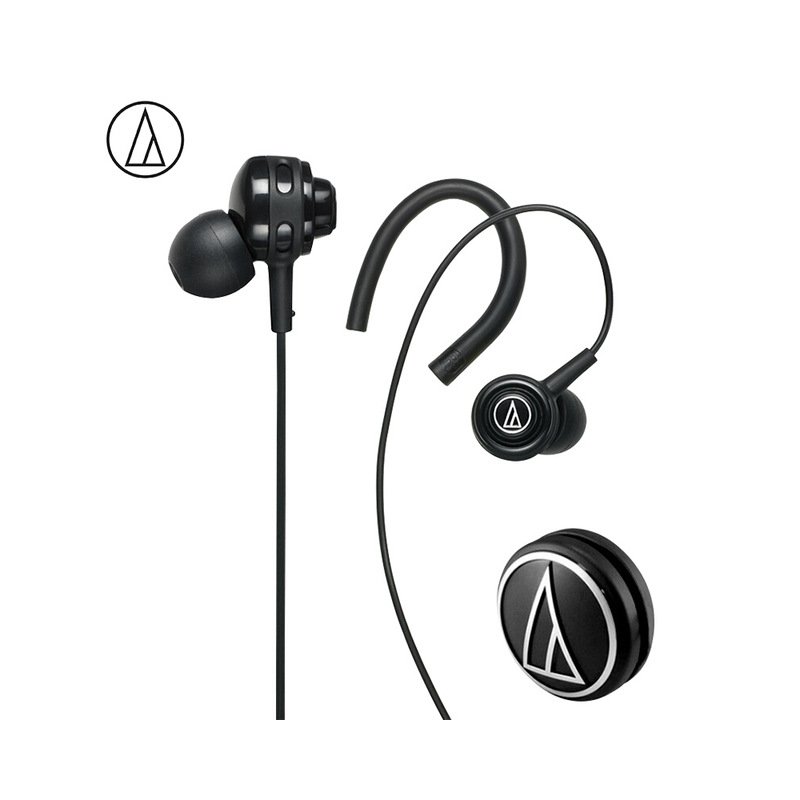 Original Audio-Technica ATH-COR150 Wired Earphone In-ear Sport Headset Adjustable Ear-hook Headphone Sweatproof Design 