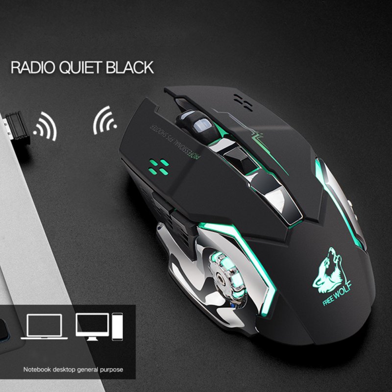 Rechargeable Wireless Silent LED Gaming Mouse USB Optical Mouse for PC Computer Peripherals 
